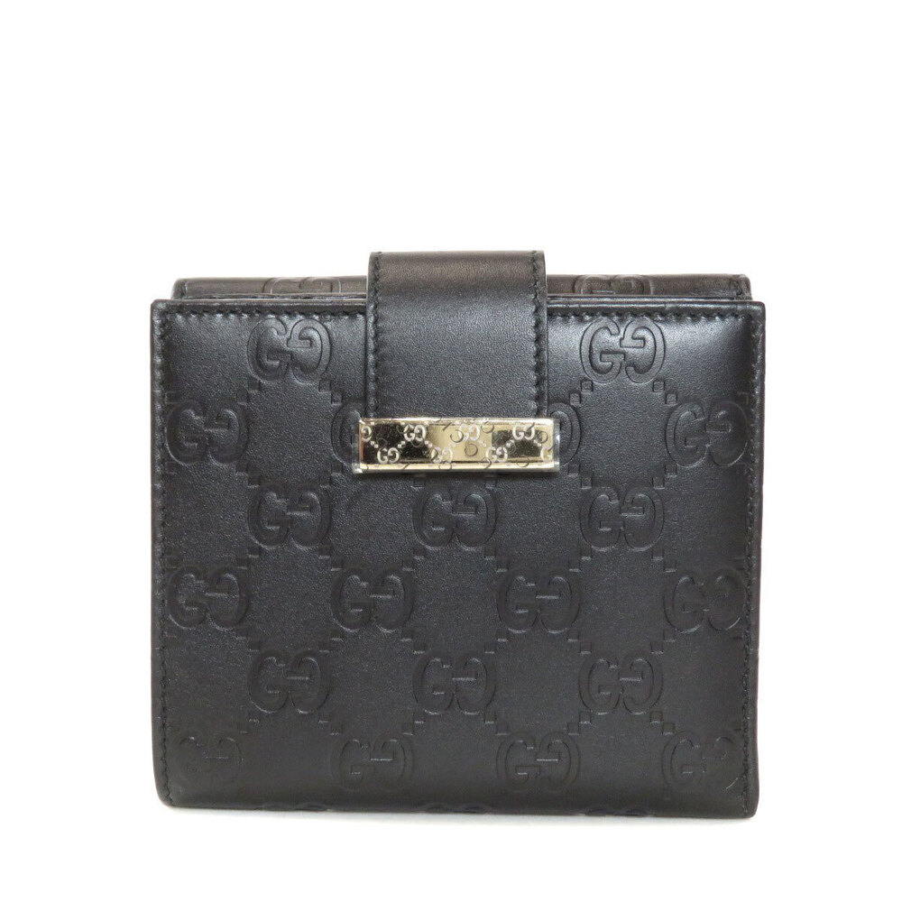 Gucci fold bi ssima GG Shima Leather Wallet Black